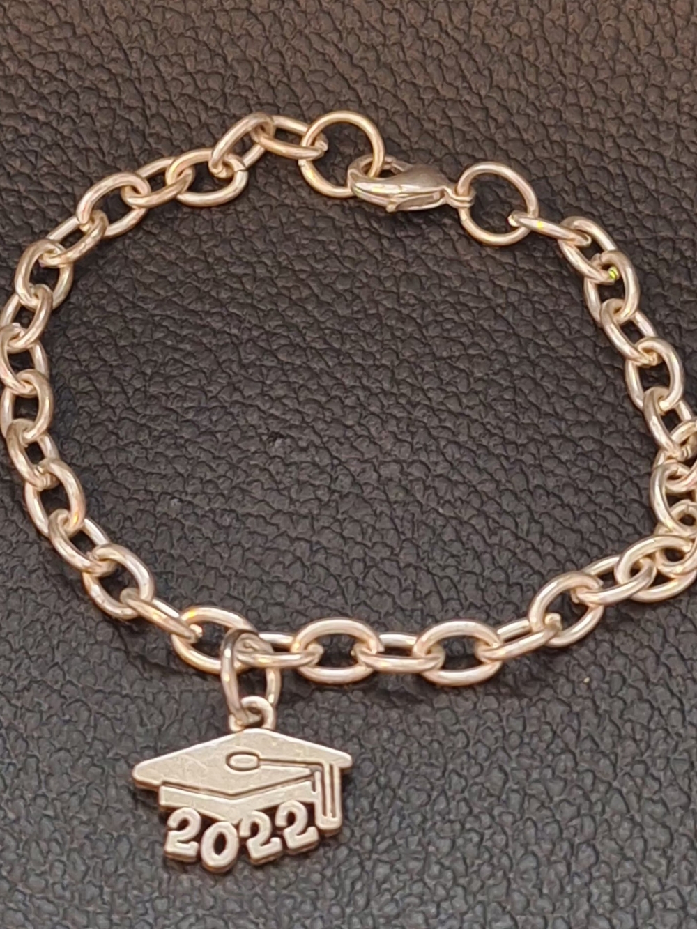 2022 Graduation Charm Bracelet in Silver Tone